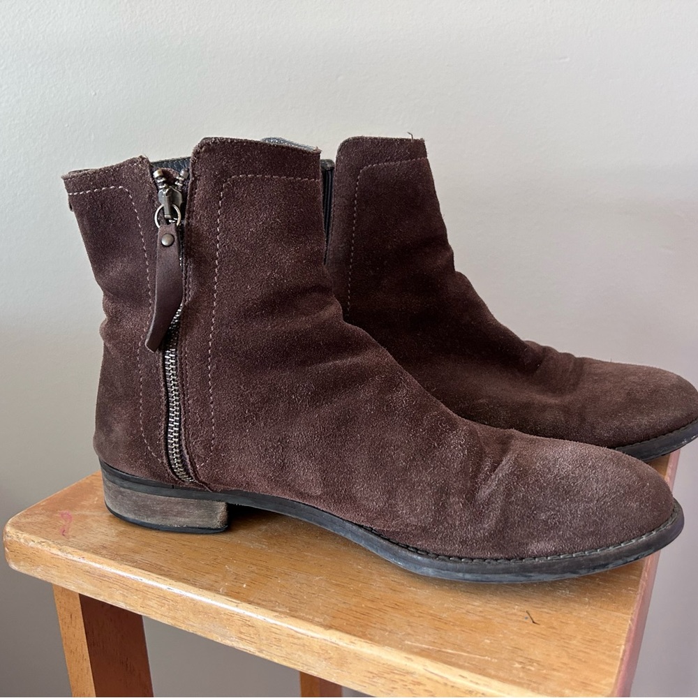 Brown Suede Ankle Boots